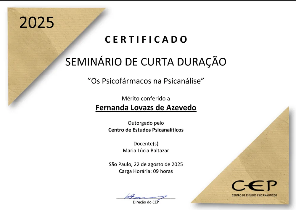 Seminário Psicofármacos