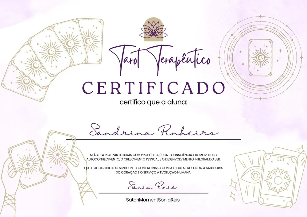 Certificado em Tarot Terapêutico